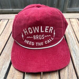 Howler Brothers Red Corduroy Cotton Cap